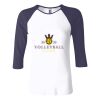 Ladies' Baby Rib Three-QuarterSleeve Contrast Raglan T-Shirt Thumbnail