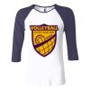Ladies' Baby Rib Three-QuarterSleeve Contrast Raglan T-Shirt Thumbnail
