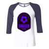 Ladies' Baby Rib Three-QuarterSleeve Contrast Raglan T-Shirt Thumbnail