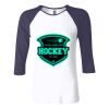 Ladies' Baby Rib Three-QuarterSleeve Contrast Raglan T-Shirt Thumbnail