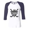 Ladies' Baby Rib Three-QuarterSleeve Contrast Raglan T-Shirt Thumbnail