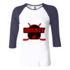 Ladies' Baby Rib Three-QuarterSleeve Contrast Raglan T-Shirt Thumbnail