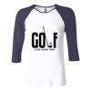 Ladies' Baby Rib Three-QuarterSleeve Contrast Raglan T-Shirt Thumbnail