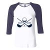 Ladies' Baby Rib Three-QuarterSleeve Contrast Raglan T-Shirt Thumbnail