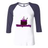 Ladies' Baby Rib Three-QuarterSleeve Contrast Raglan T-Shirt Thumbnail