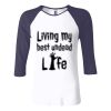 Ladies' Baby Rib Three-QuarterSleeve Contrast Raglan T-Shirt Thumbnail