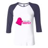 Ladies' Baby Rib Three-QuarterSleeve Contrast Raglan T-Shirt Thumbnail