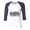Ladies' Baby Rib Three-QuarterSleeve Contrast Raglan T-Shirt Thumbnail