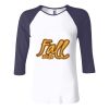Ladies' Baby Rib Three-QuarterSleeve Contrast Raglan T-Shirt Thumbnail