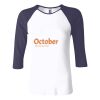Ladies' Baby Rib Three-QuarterSleeve Contrast Raglan T-Shirt Thumbnail