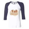Ladies' Baby Rib Three-QuarterSleeve Contrast Raglan T-Shirt Thumbnail