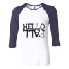 Ladies' Baby Rib Three-QuarterSleeve Contrast Raglan T-Shirt Thumbnail
