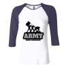 Ladies' Baby Rib Three-QuarterSleeve Contrast Raglan T-Shirt Thumbnail
