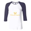 Ladies' Baby Rib Three-QuarterSleeve Contrast Raglan T-Shirt Thumbnail