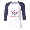 Ladies' Baby Rib Three-QuarterSleeve Contrast Raglan T-Shirt Thumbnail