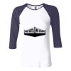 Ladies' Baby Rib Three-QuarterSleeve Contrast Raglan T-Shirt Thumbnail