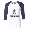 Ladies' Baby Rib Three-QuarterSleeve Contrast Raglan T-Shirt Thumbnail