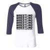 Ladies' Baby Rib Three-QuarterSleeve Contrast Raglan T-Shirt Thumbnail