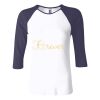 Ladies' Baby Rib Three-QuarterSleeve Contrast Raglan T-Shirt Thumbnail
