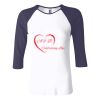 Ladies' Baby Rib Three-QuarterSleeve Contrast Raglan T-Shirt Thumbnail