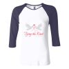 Ladies' Baby Rib Three-QuarterSleeve Contrast Raglan T-Shirt Thumbnail