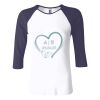 Ladies' Baby Rib Three-QuarterSleeve Contrast Raglan T-Shirt Thumbnail