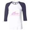 Ladies' Baby Rib Three-QuarterSleeve Contrast Raglan T-Shirt Thumbnail