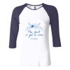 Ladies' Baby Rib Three-QuarterSleeve Contrast Raglan T-Shirt Thumbnail