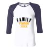 Ladies' Baby Rib Three-QuarterSleeve Contrast Raglan T-Shirt Thumbnail