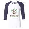 Ladies' Baby Rib Three-QuarterSleeve Contrast Raglan T-Shirt Thumbnail