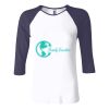 Ladies' Baby Rib Three-QuarterSleeve Contrast Raglan T-Shirt Thumbnail