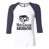 Ladies' Baby Rib Three-QuarterSleeve Contrast Raglan T-Shirt Thumbnail