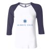 Ladies' Baby Rib Three-QuarterSleeve Contrast Raglan T-Shirt Thumbnail