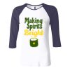 Ladies' Baby Rib Three-QuarterSleeve Contrast Raglan T-Shirt Thumbnail