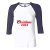 Ladies' Baby Rib Three-QuarterSleeve Contrast Raglan T-Shirt Thumbnail