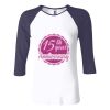 Ladies' Baby Rib Three-QuarterSleeve Contrast Raglan T-Shirt Thumbnail