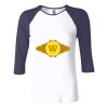 Ladies' Baby Rib Three-QuarterSleeve Contrast Raglan T-Shirt Thumbnail