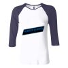 Ladies' Baby Rib Three-QuarterSleeve Contrast Raglan T-Shirt Thumbnail