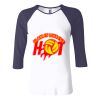 Ladies' Baby Rib Three-QuarterSleeve Contrast Raglan T-Shirt Thumbnail