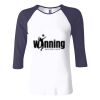 Ladies' Baby Rib Three-QuarterSleeve Contrast Raglan T-Shirt Thumbnail
