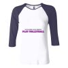 Ladies' Baby Rib Three-QuarterSleeve Contrast Raglan T-Shirt Thumbnail
