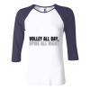 Ladies' Baby Rib Three-QuarterSleeve Contrast Raglan T-Shirt Thumbnail