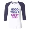 Ladies' Baby Rib Three-QuarterSleeve Contrast Raglan T-Shirt Thumbnail