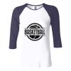 Ladies' Baby Rib Three-QuarterSleeve Contrast Raglan T-Shirt Thumbnail