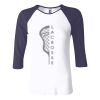 Ladies' Baby Rib Three-QuarterSleeve Contrast Raglan T-Shirt Thumbnail