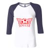 Ladies' Baby Rib Three-QuarterSleeve Contrast Raglan T-Shirt Thumbnail