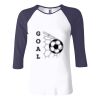 Ladies' Baby Rib Three-QuarterSleeve Contrast Raglan T-Shirt Thumbnail