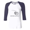 Ladies' Baby Rib Three-QuarterSleeve Contrast Raglan T-Shirt Thumbnail