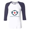 Ladies' Baby Rib Three-QuarterSleeve Contrast Raglan T-Shirt Thumbnail