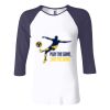Ladies' Baby Rib Three-QuarterSleeve Contrast Raglan T-Shirt Thumbnail